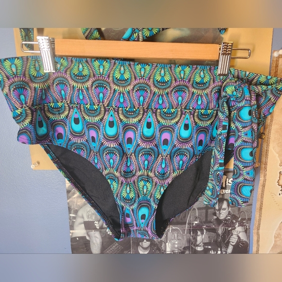 La Vie En Rose Aqua 2010s Peacock Blue Green Bikini SET - Picture 4 of 7